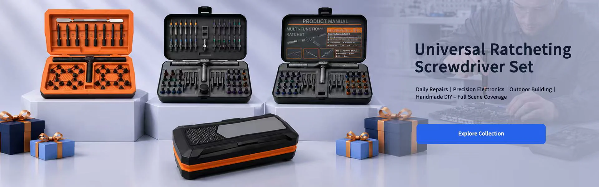 ToolQeen ratcheting screwdriver set for electronics repair, OEM and wholesale sourcing — OEM-ready product collection